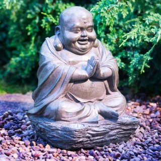 Happy Buddha With Solar Light - Image 2
