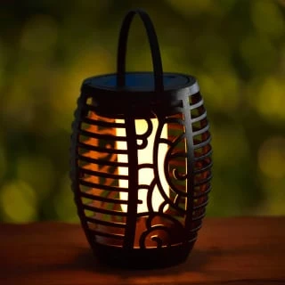 Morocco Flame Effect Solar Lantern
