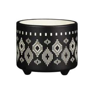 B&M Urban Eden Embossed Footed Planters 3pk - Black - Image 4