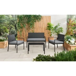 Bali Rattan Patio Set 4pc - Image 2