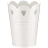 B&M Heart Tin Decorative Planter - Cream