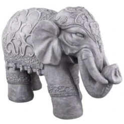 B&M Large Stone Elephant Ornament