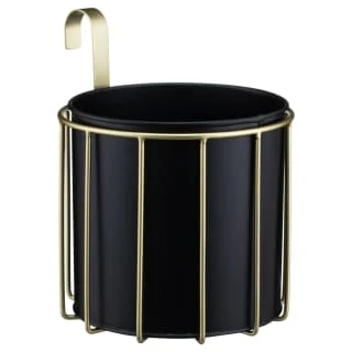 B&M New York Planter With Hook - Gold