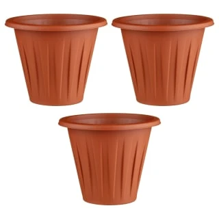 Terracotta Round Planters 3pk - Image 3